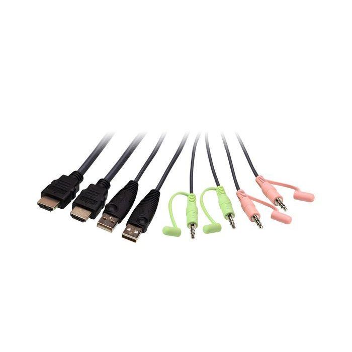Aten 2-Port USB 4K HDMI Cable KVM Switch with Remote Port Selector 1 Aten 2-Port USB 4K HDMI Cable KVM Switch with Remote Port Selector 1