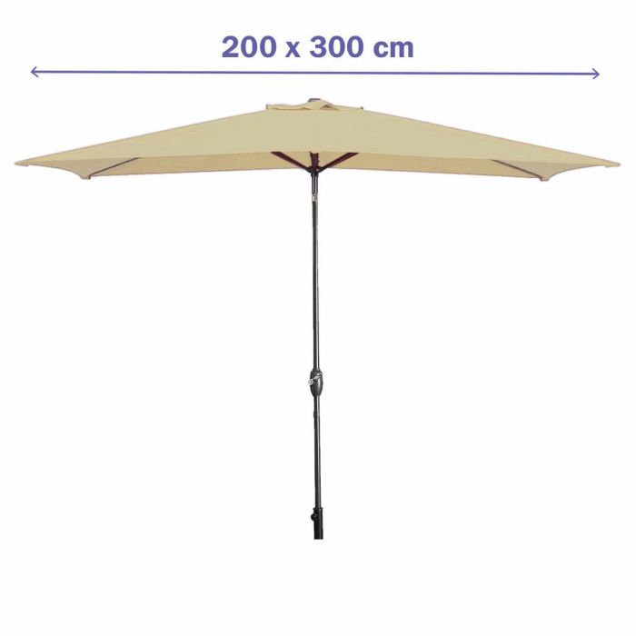 Marbueno Sombrilla Acero 8 Varillas 200x300 cm Polyester Marron Jardin, Piscina y Terraza 10492 1 Marbueno Sombrilla Acero 8 Varillas 200x300 cm Polyester Marron Jardin, Piscina y Terraza 10492 1