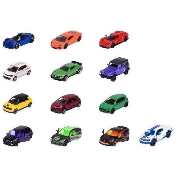 Majorette - Conjunto de 13 coches en miniatura - 9 + 4 exclusivos - Metal -