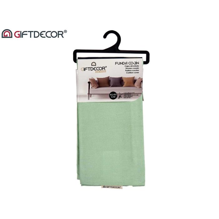 Funda Cojin Cremallera 60X60 Verde Giftdecor (24 Unidades) 2 Funda Cojin Cremallera 60X60 Verde Giftdecor (24 Unidades) 2