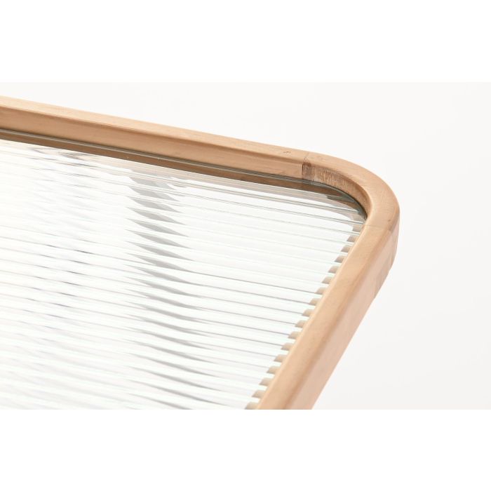 DKD Home Decor Mesa Centro Scandi Negro Natural Metal Cristal 60 x 46 x 90 cm 2