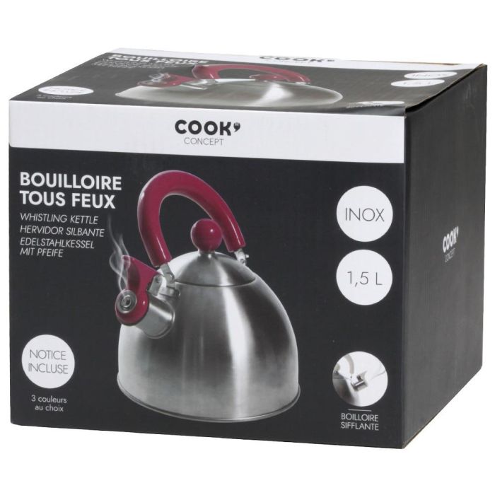 Cook Concept Tetera Hervidor 1.5 L Acero Inoxidable Apta Inducción 1