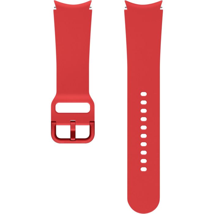 Samsung ET-SFR87LREGEU Sport Band para Galaxy Watch4, Correa de Silicona de 20mm M/L, Resistente al Sudor, Rojo