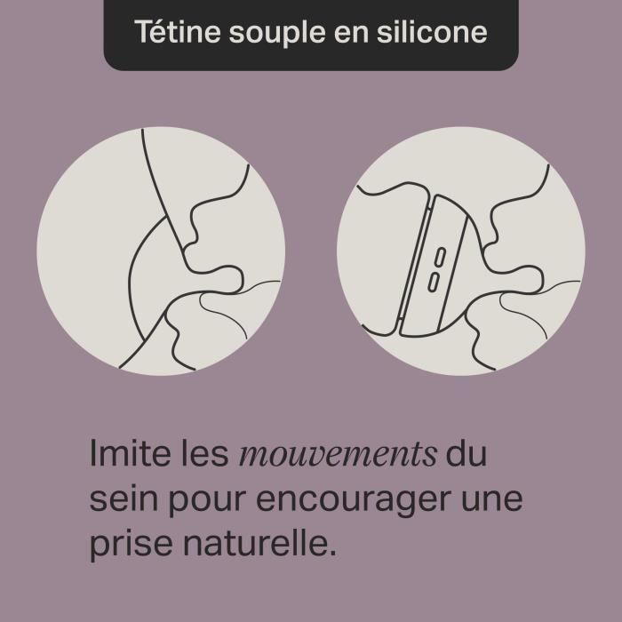 Tommee Tippee Biberón Closer to Nature, Facilita Transición Pecho a Biberón, Tetina que imita Pecho y Válvula Anticólicos - Rosa 3