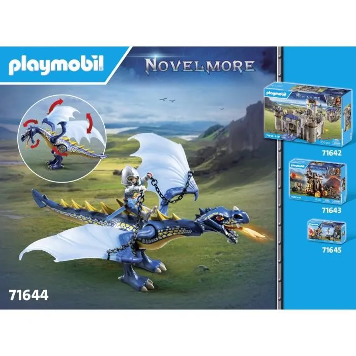 Playmobil Dragón de Combate Novelmore 71644 con Caballero y Accesorios para +4 años 5