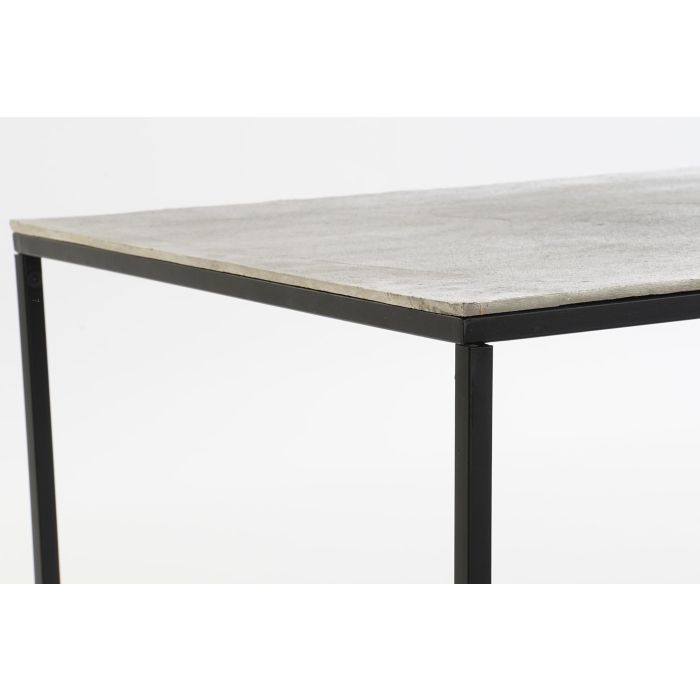 DKD Home Decor Mesa Centro Moderno Gris Negro Metal Aluminio 111.7 x 61 x 43 cm 2