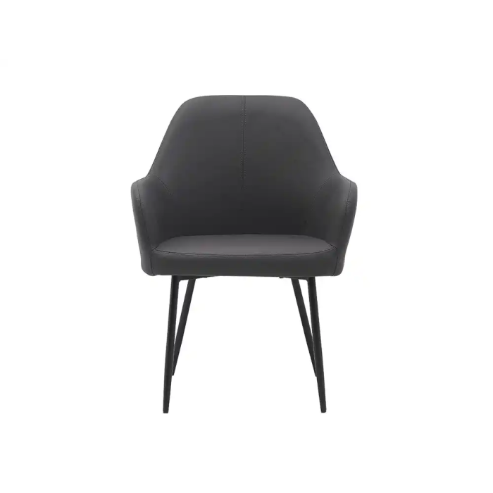 Q-connect Silla Confidente Siemione Base Metálica Color Gris Oscuro, Altura Máxima 820 mm, Ancho 570 mm, Profundidad 580 mm 2