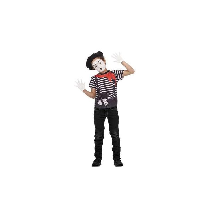 Disfraz mimo camiseta talla 8-10 años 1 Disfraz mimo camiseta talla 8-10 años 1