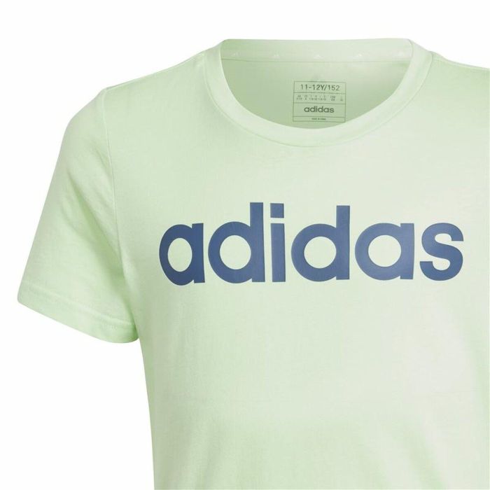 Camiseta de Manga Corta Infantil Adidas G Lin Verde Claro 1