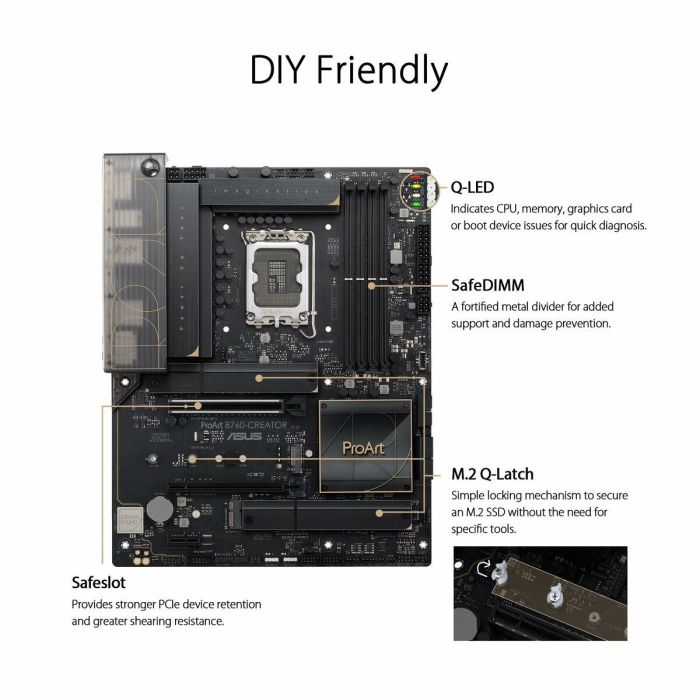 ASUS PROART B760-CREATOR Intel B760 LGA 1700 ATX ASU1697102451806 Placa base 14 ASUS PROART B760-CREATOR Intel B760 LGA 1700 ATX ASU1697102451806 Placa base 14