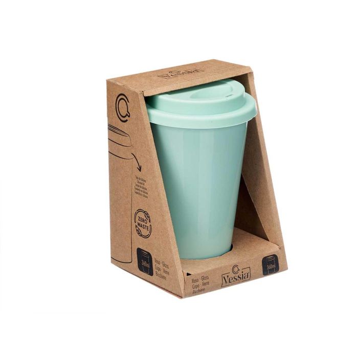 Vaso Tapa Silicona Menta 360Ml Vessia 11X15CM (12 Unidades) 1 Vaso Tapa Silicona Menta 360Ml Vessia 11X15CM (12 Unidades) 1