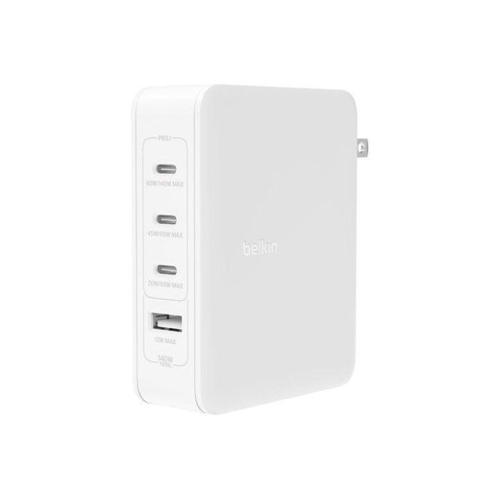 Cargador de Pared Belkin WCH014BTWH 140 W Blanco (1 unidad) 2