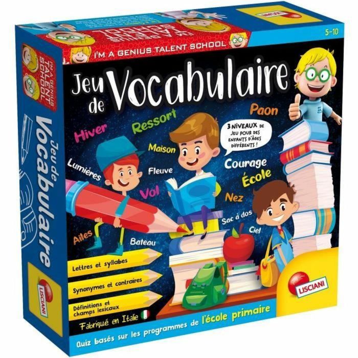 Lisciani LIS8008324094752 - Juego de Vocabulario Génius Talent School, Adaptable a Distintos Niveles