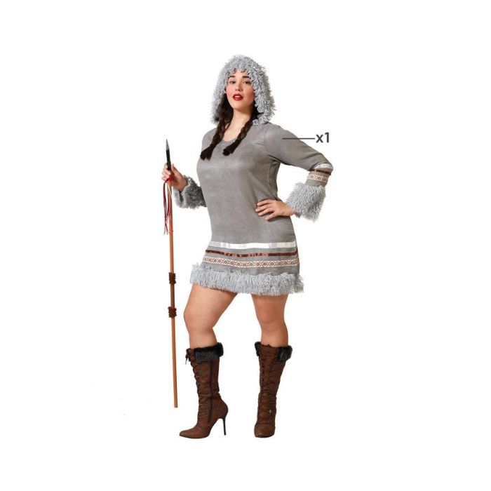 Disfraz Esquimal Gris Mujer Adulto XXL Disfraz Esquimal Gris Mujer Adulto XXL