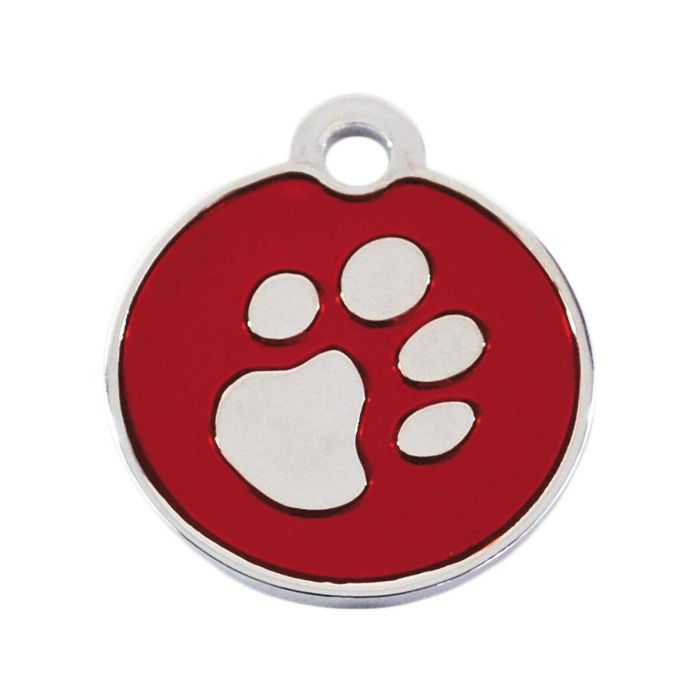 Placa identificativa para collar Imarc Circle Rojo Plateado 0 Placa identificativa para collar Imarc Circle Rojo Plateado 0