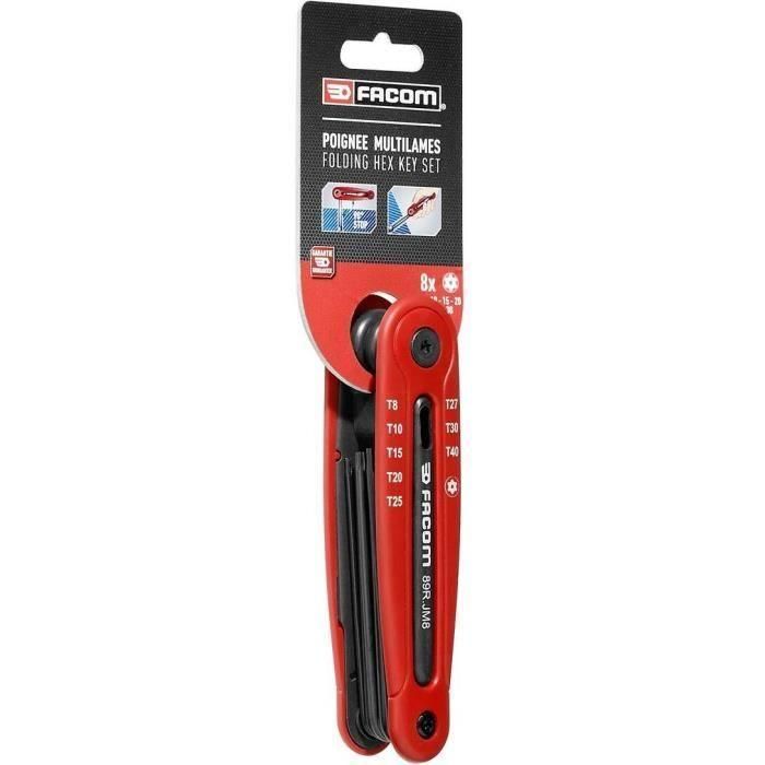 Juego de 8 llaves allen - FACOM - 89R.JM8PB - Torx resistorx - Sobre soporte - 8-40 mm 2 Juego de 8 llaves allen - FACOM - 89R.JM8PB - Torx resistorx - Sobre soporte - 8-40 mm 2
