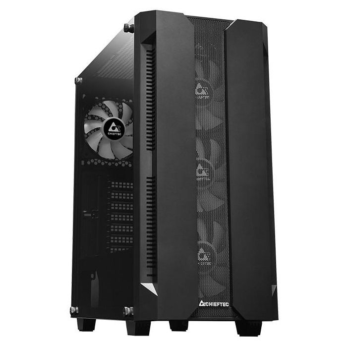 Caja Semitorre ATX/mATX Chieftec GS-01B-OP Blanco Negro 9