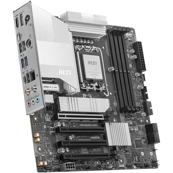 Msi PRO B860M-A WiFi Placa Base LGA 1851 Intel B860 DDR5 para Intel Core Ultra Dual Channel Wi-Fi 7 Thunderbolt 4 2