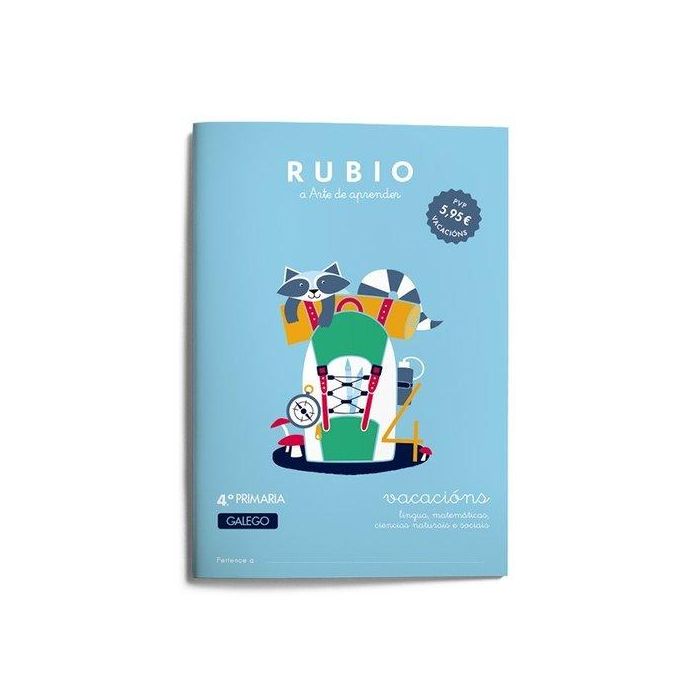 Cuaderno Rubio (Gallego) A4 Vacacions 4º Primaria (9-10 Años) (Set de 5)