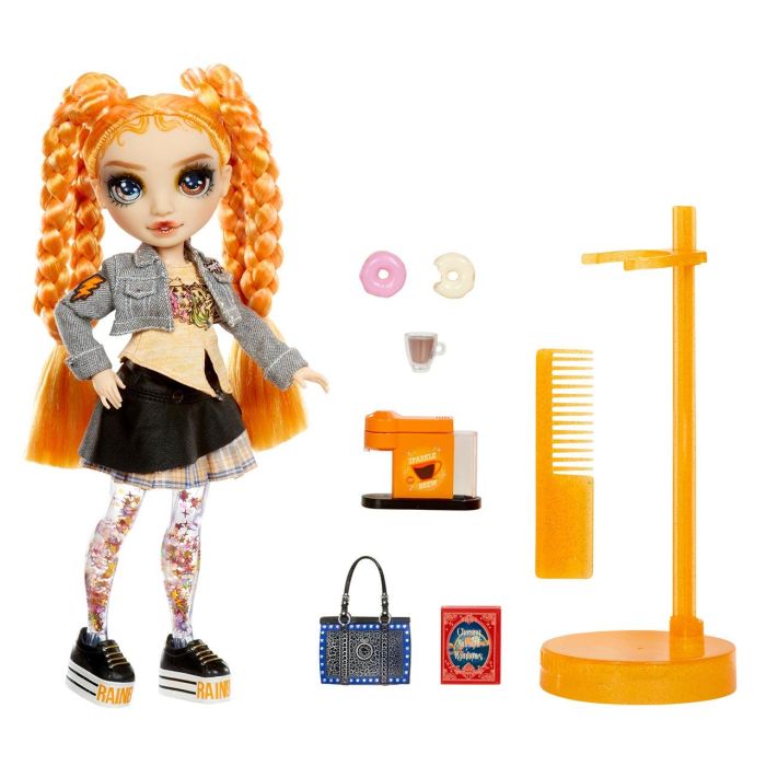 Rainbow High - Sparkle & Shine - Muñeca fashion de 27 cm - Naranja - Piernas con líquido brillante - A partir de 4 años 1