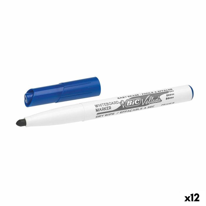 Marcador Pizarra Bic Velleda 1741 Medium Conico Azul 12 unidades 0 Marcador Pizarra Bic Velleda 1741 Medium Conico Azul 12 unidades 0