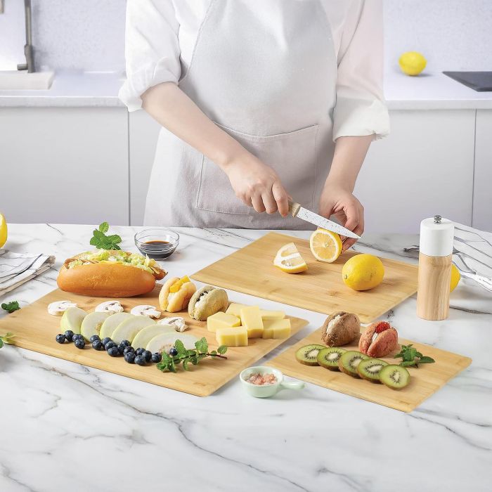 Quttin Tabla para Cortar y Servir de Bambú 38 x 30 cm (12 Unidades) 3