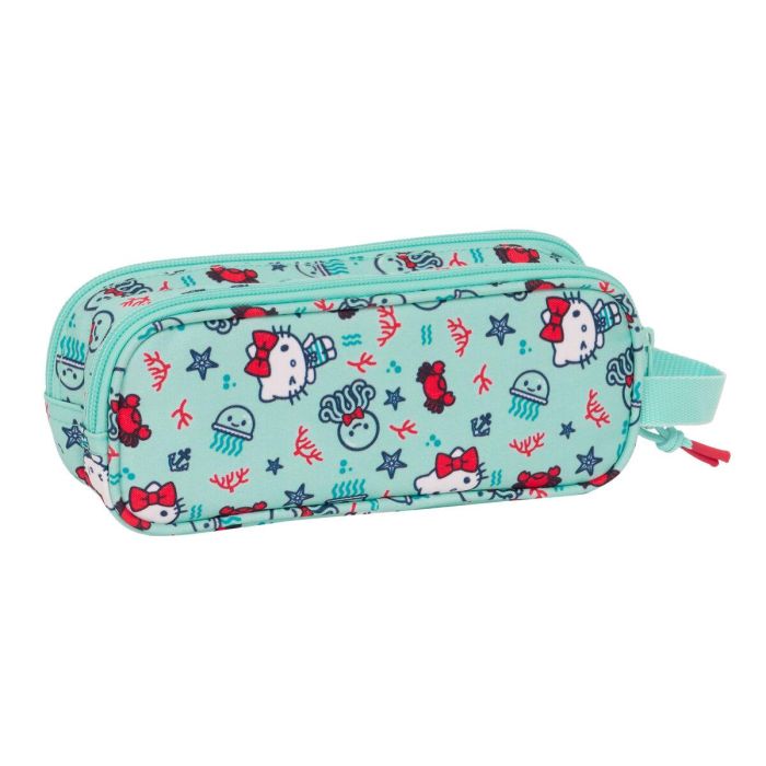Portatodo Doble Hello Kitty Sea lovers Turquesa 21 x 8 x 6 cm 2 Portatodo Doble Hello Kitty Sea lovers Turquesa 21 x 8 x 6 cm 2