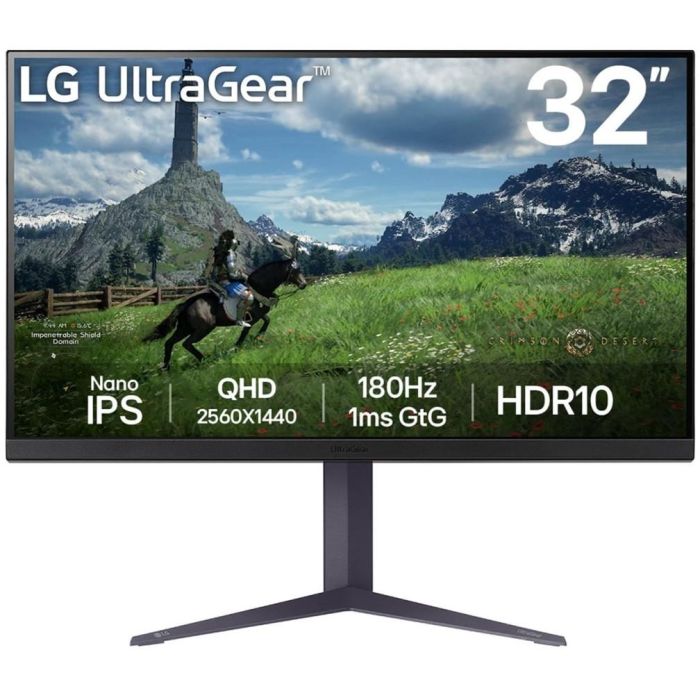LG 32GS85QX-B Monitor Gaming UltraGear 32" (81.3cm) QHD 2560x1440 IPS 1ms 180Hz Nano IPS HDMI/DP Negro