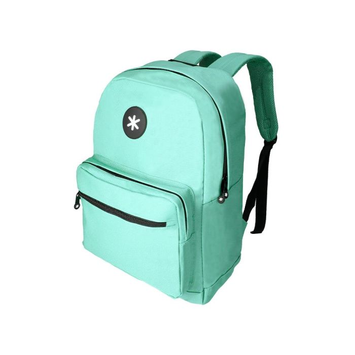 Cartera Antartik Mochila Con Asa Y Bolsillo Frontal Concremallera Color Verde Menta 320x140x430 mm 4