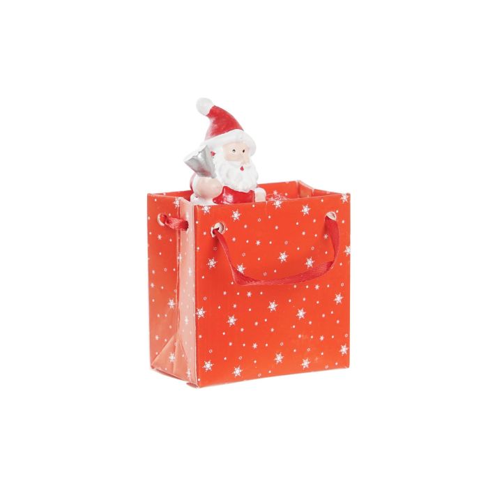 Figura Navidad Tradicional DKD Home Decor Rojo Blanco 2.5 x 4 x 3.5 cm (4 Unidades) 1