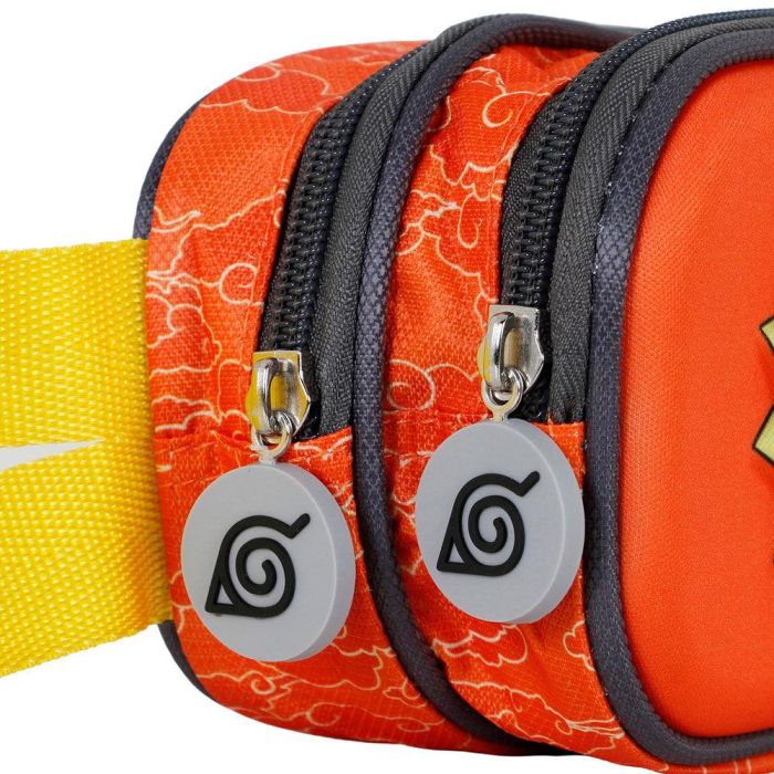 Naruto Estuche Portatodo 3D Doble con Relieve, 2 Compartimentos, Multicolor 3