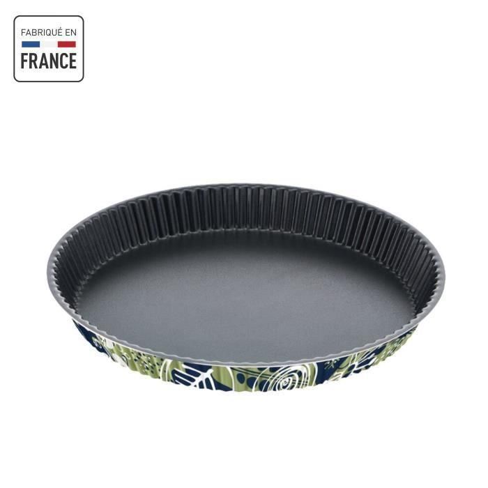 TEFAL Molde Jungle Tart 30 cm, Antiadherente, Liberación perfecta, Difusión uniforme del calor, Hecho en Francia J5748402