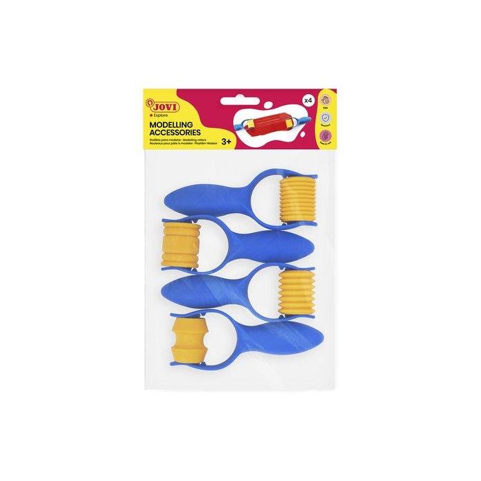 Jovi Rodillos para Modelar Pasta, Arcilla y Plastilina - 4 Unidades Surtidas