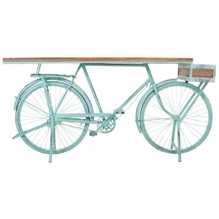 Recibidor Alexandra House Living Bike Turquesa Madera Hierro 50 x 94 x 198 cm 7