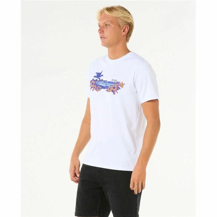 Camiseta de Manga Corta Hombre Rip Curl Surf Paradise Blanco 4