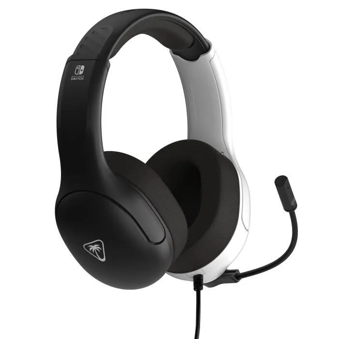 Turtle Beach TBS-8003-05 Auriculares con Cable para Juegos Airlite Fit, Licencia Oficial Nintendo Switch, Blanco y Negro 2