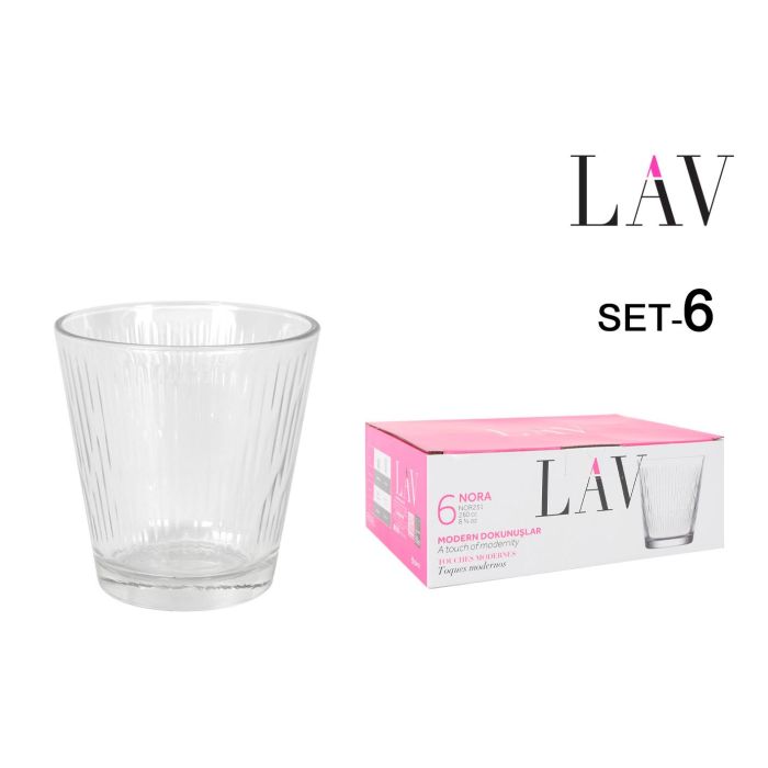 Set de 6 vasos Nora 255 cc - Lav (8 Cajas) Set de 6 vasos Nora 255 cc - Lav (8 Cajas)