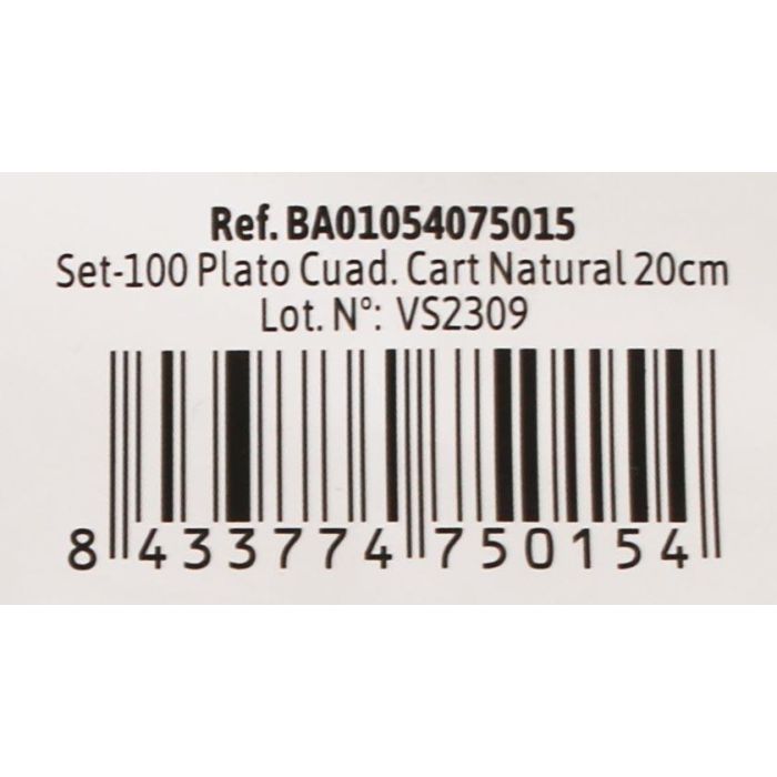 Set 100 Platos Cuadrados de Cartón Natural 20 cm - Algon (10 Cajas) 5 Set 100 Platos Cuadrados de Cartón Natural 20 cm - Algon (10 Cajas) 5