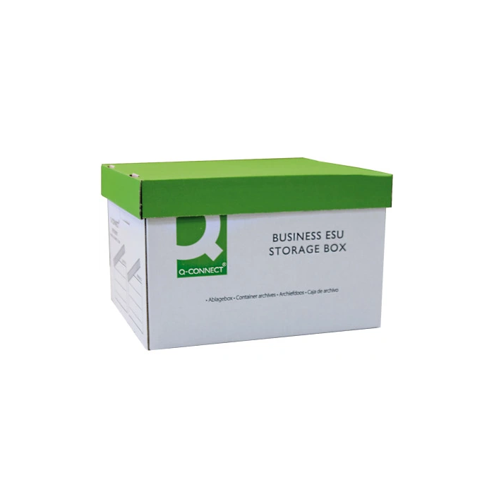 Q-connect Cajón de Archivo Definitivo A4 Lomo 100mm, Cartón 100% Reciclado, Montaje Automático, Medidas Interior 327x387x250mm 0 Q-connect Cajón de Archivo Definitivo A4 Lomo 100mm, Cartón 100% Reciclado, Montaje Automático, Medidas Interior 327x387x250mm 0