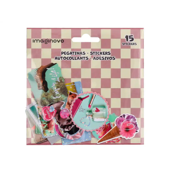 Imaginovo Pegatinas Good Vibes Diseños Surtidos para Ordenador y Decoración, PVC, 145x140 mm 1