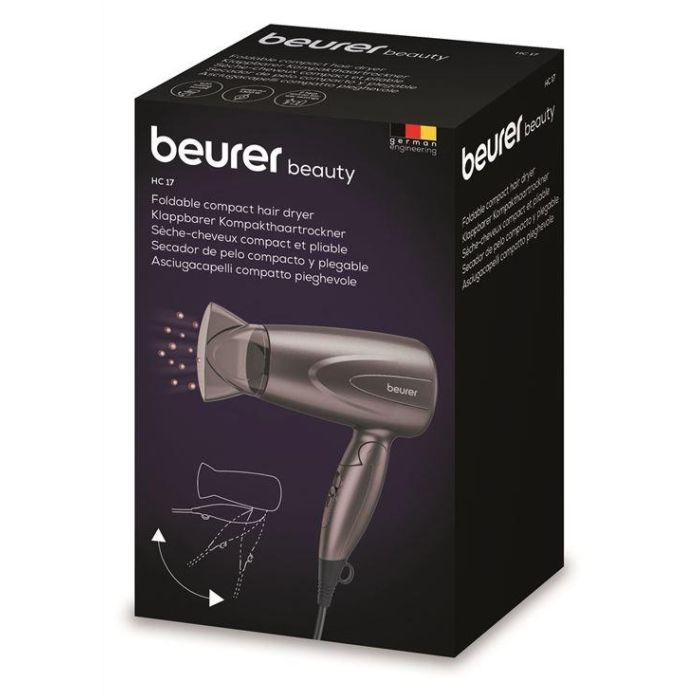Beurer HC-17 Secador de Pelo Compacto Plegable 1.300 W 1 Beurer HC-17 Secador de Pelo Compacto Plegable 1.300 W 1