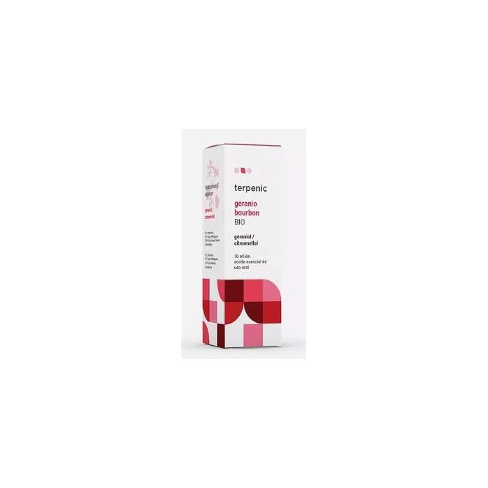 TERPENIC Aceite Esencial Geranio Bourbon Bio 10ml - Hemostático, Antifúngico, Repelente de Insectos, Antibacteriano