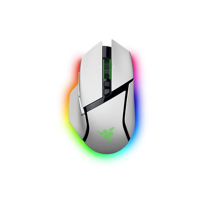 Razer Basilisk V3 Pro 35K (wei) Ratón Gaming Inalámbrico/Alámbrico Óptico 35000 DPI Blanco con base de carga