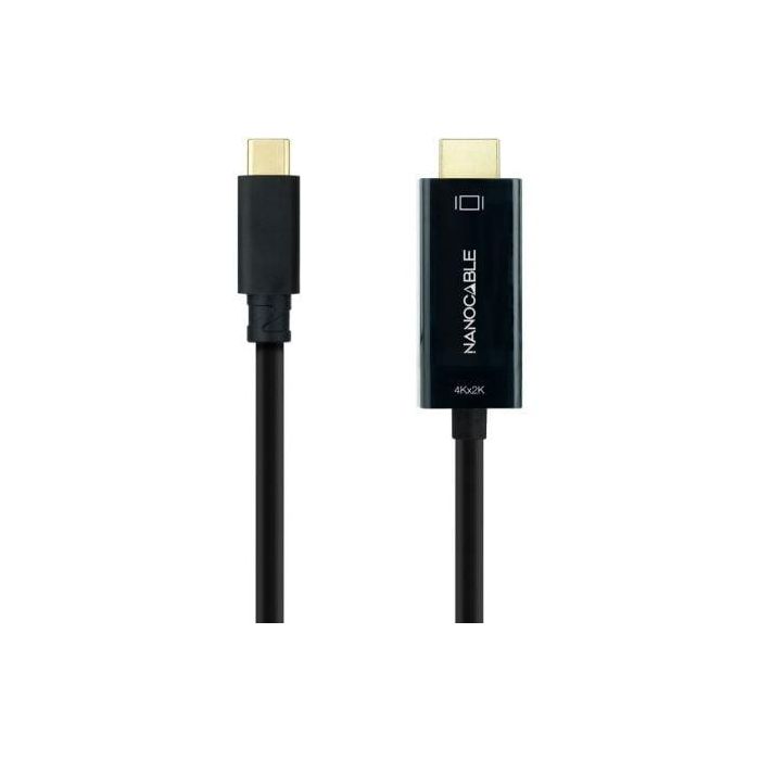 Nanocable 10.15.5135 Cable Conversor USB-C a HDMI 1.4 4K 30Hz Thunderbolt 3 5m Negro 1 Nanocable 10.15.5135 Cable Conversor USB-C a HDMI 1.4 4K 30Hz Thunderbolt 3 5m Negro 1