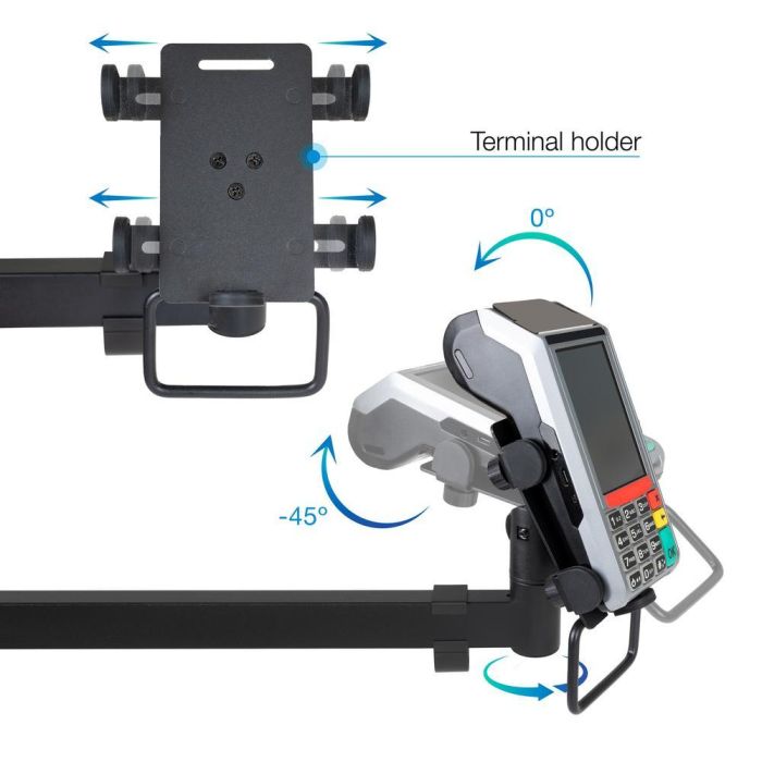 Soporte de Mesa para 2 Monitores, TPV, Impresora, Términal y Lector TooQ TQPM0002/ Giratorio/ Inclinable/ hasta 9kg 5 Soporte de Mesa para 2 Monitores, TPV, Impresora, Términal y Lector TooQ TQPM0002/ Giratorio/ Inclinable/ hasta 9kg 5