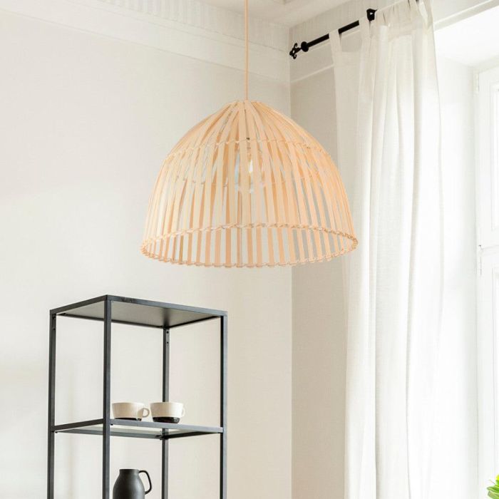 SKD-P80051 Lámpara Colgante Jacarei de Ratán Natural Estilo Boho-Chic - Casquillo E27 Compatible CCT/RGB 1