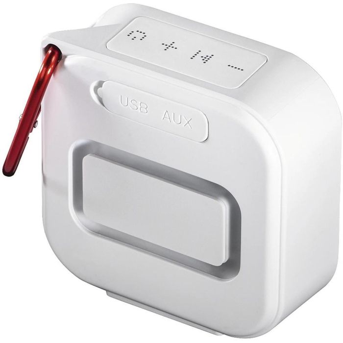 Hama Pocket 3.0 Altavoz Bluetooth Portátil Blanco Resistente al Agua IP67 Sonido Potente Batería 14h Conectividad USB-C y Jack 1