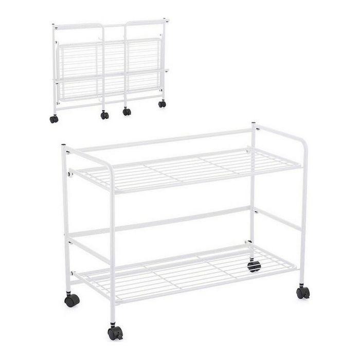 Estantería Plegable de 2 Niveles 67x30x44.8 cm - Confortime Estantería Plegable de 2 Niveles 67x30x44.8 cm - Confortime