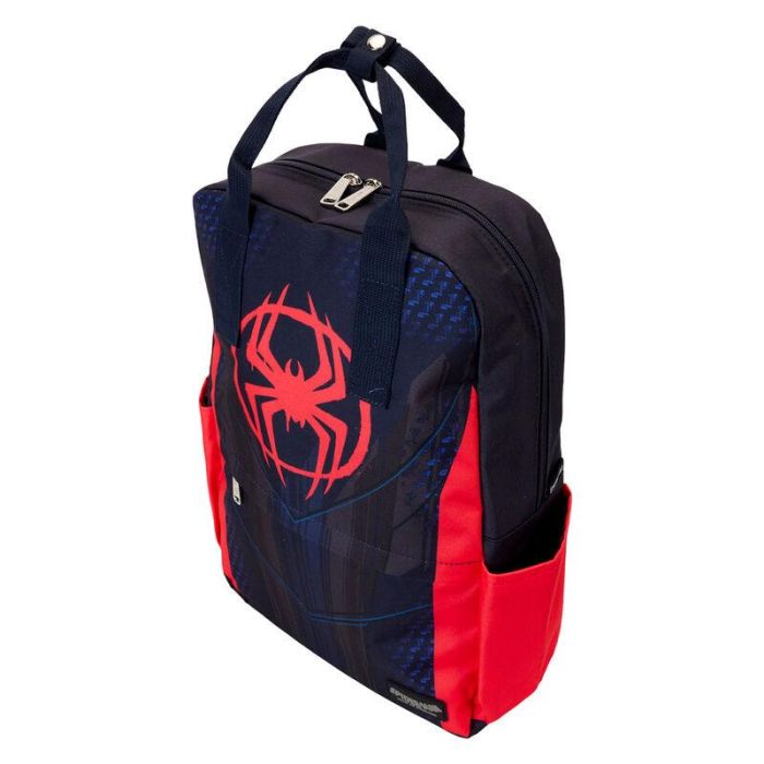Mochila nylon Traje Miles Morales Spider-Verse Marvel Loungefly 43cm 2