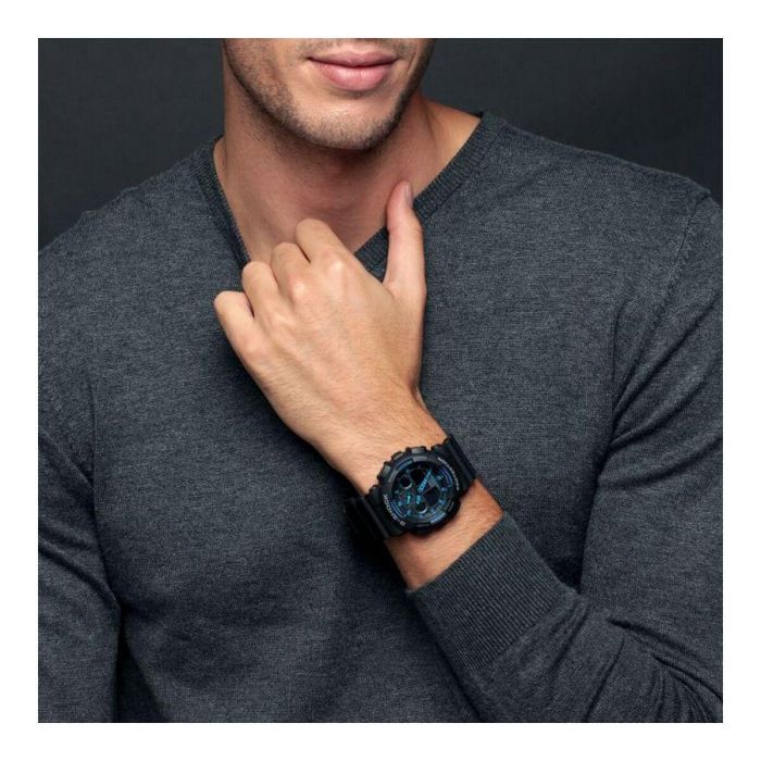 G-Shock GA1001A2ER Reloj de Hombre Cronógrafo de Cuarzo Analógico-Digital con Dial y Brazalete de Resina Negros 20 ATM 3